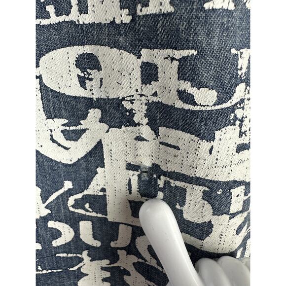 Vintage Y2k Davoucci 89 Baggy Graffiti Print Jeans 36 Streetwear Hip Hop Denim - Picture 15 of 16